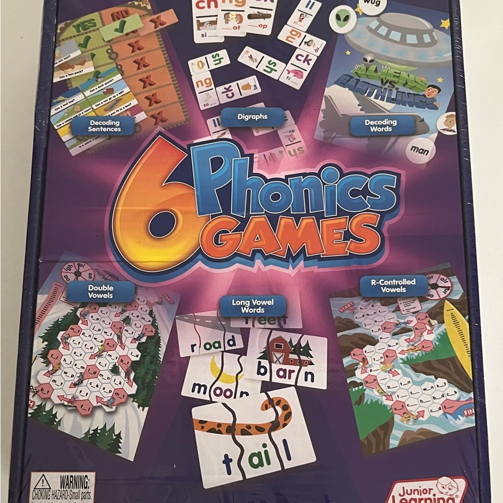 Junior Learning 6 Phonics Games Decoding Sentences Words Digraphs New Sealed